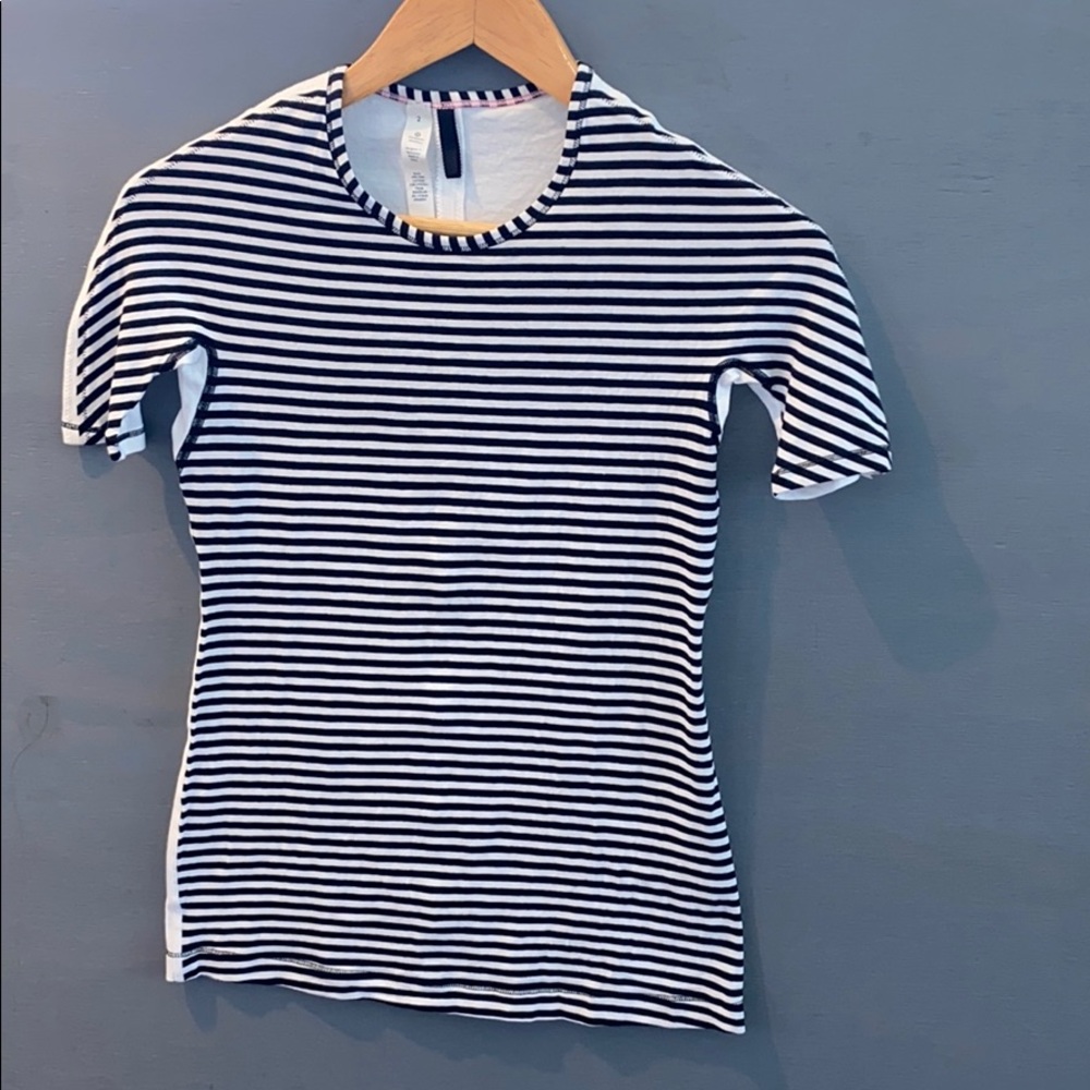 LULULEMON strips shirt size 2
